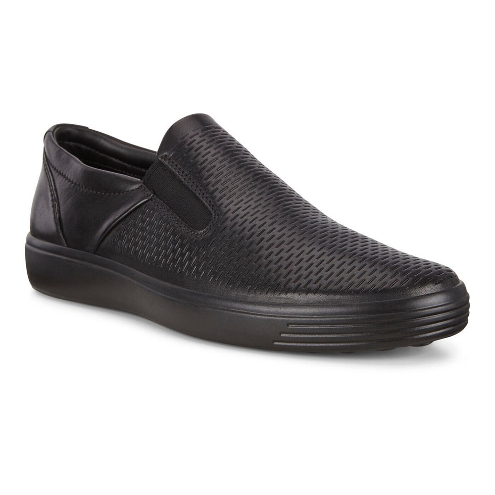 Mens Slip On - ECCO Soft 7 Sneakerss - Black - 3945OKCUJ